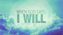 When God Says: I Will